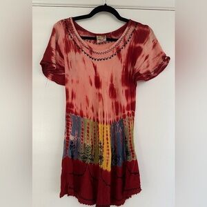 India Boutique Bohemian Style Tie Dye Blouse